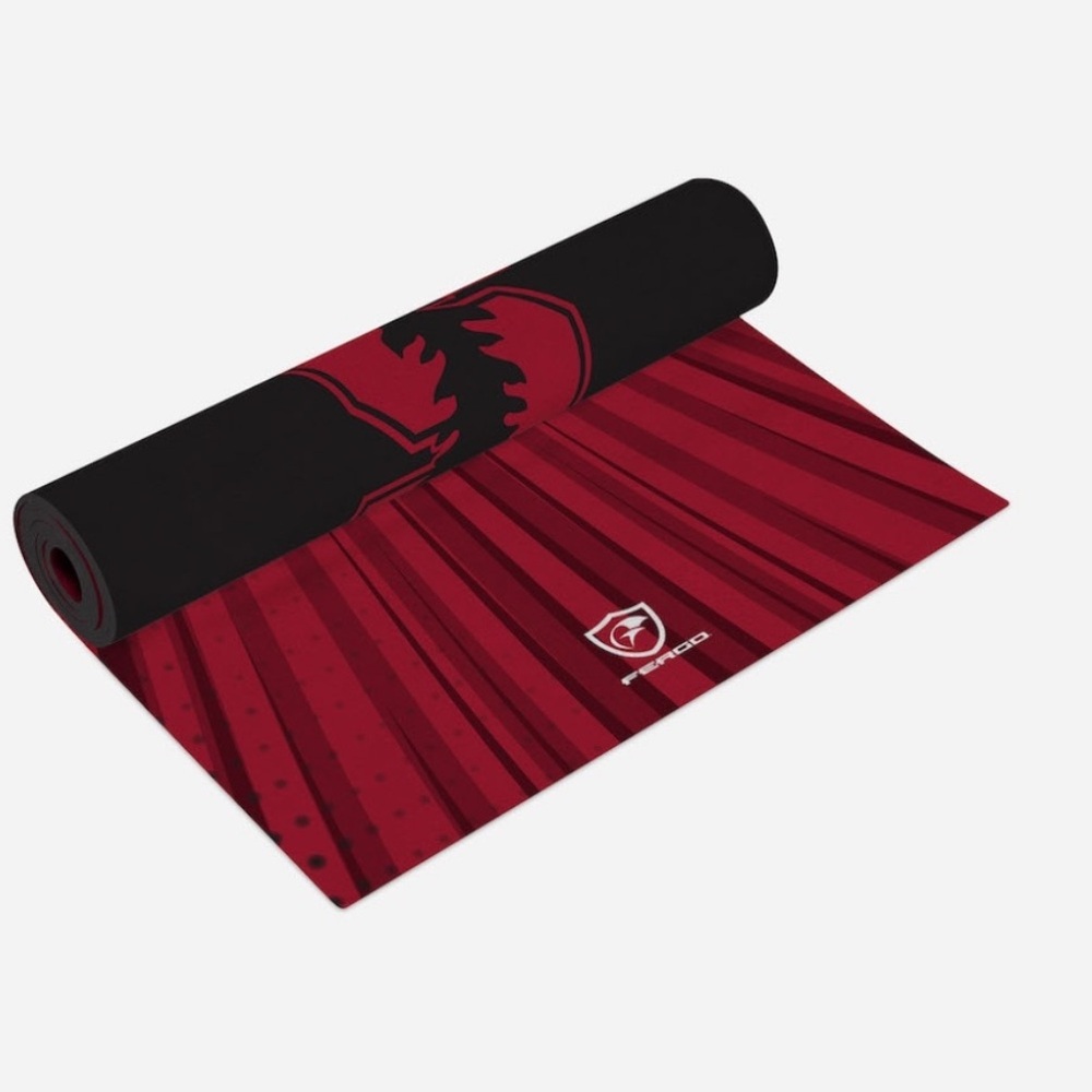 Fergo Stanford Yoga Mat thick non slip bottom with fabric college rubber towel